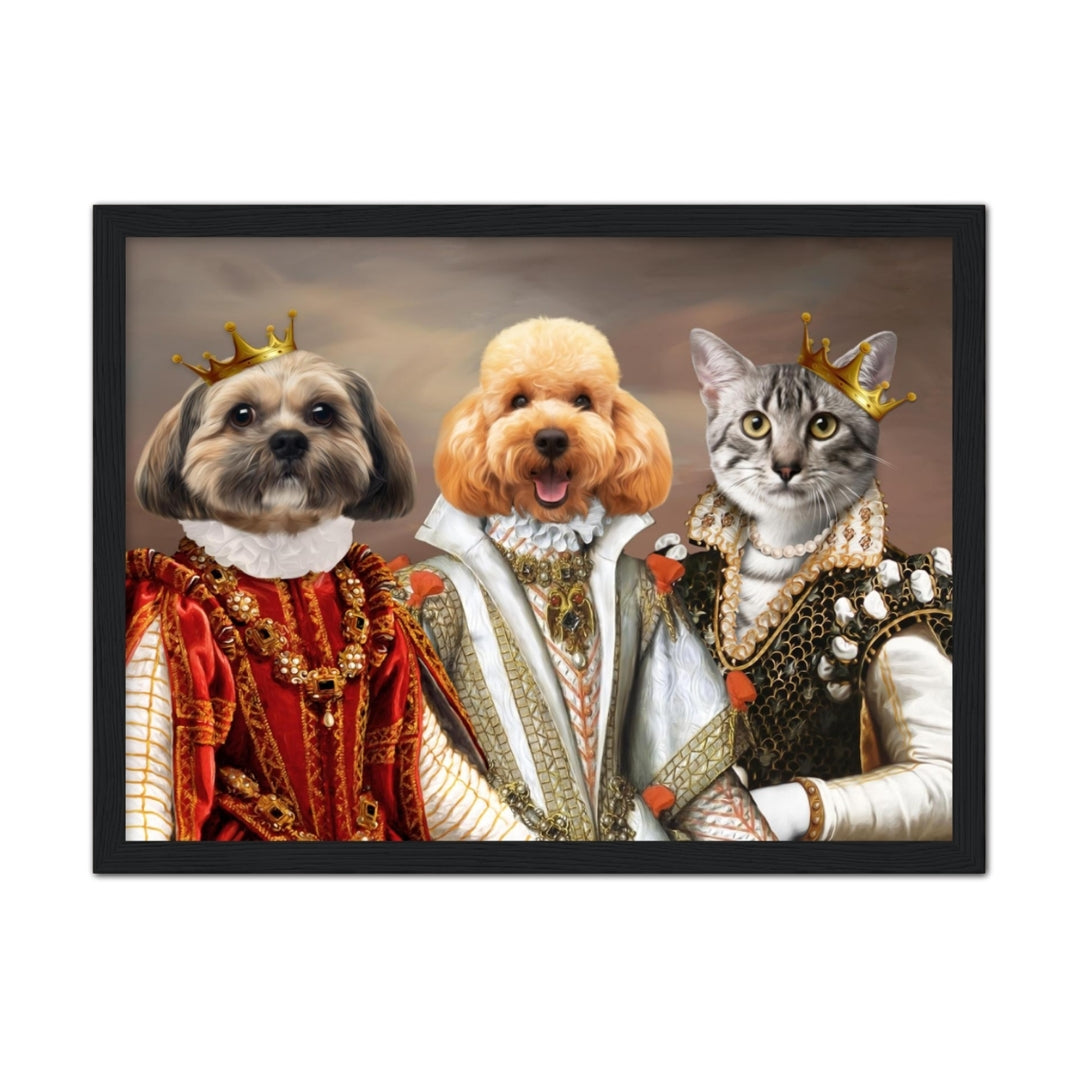 The Queens: Custom Pet Portrait - Paw & Glory - Dog Portraits - Pet Portraits