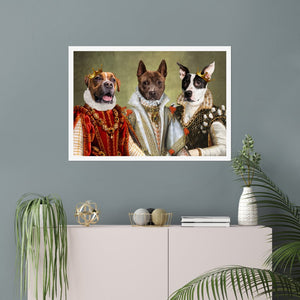 The Queens: Custom Pet Poster - Paw & Glory - Dog Portraits - Pet Portraits