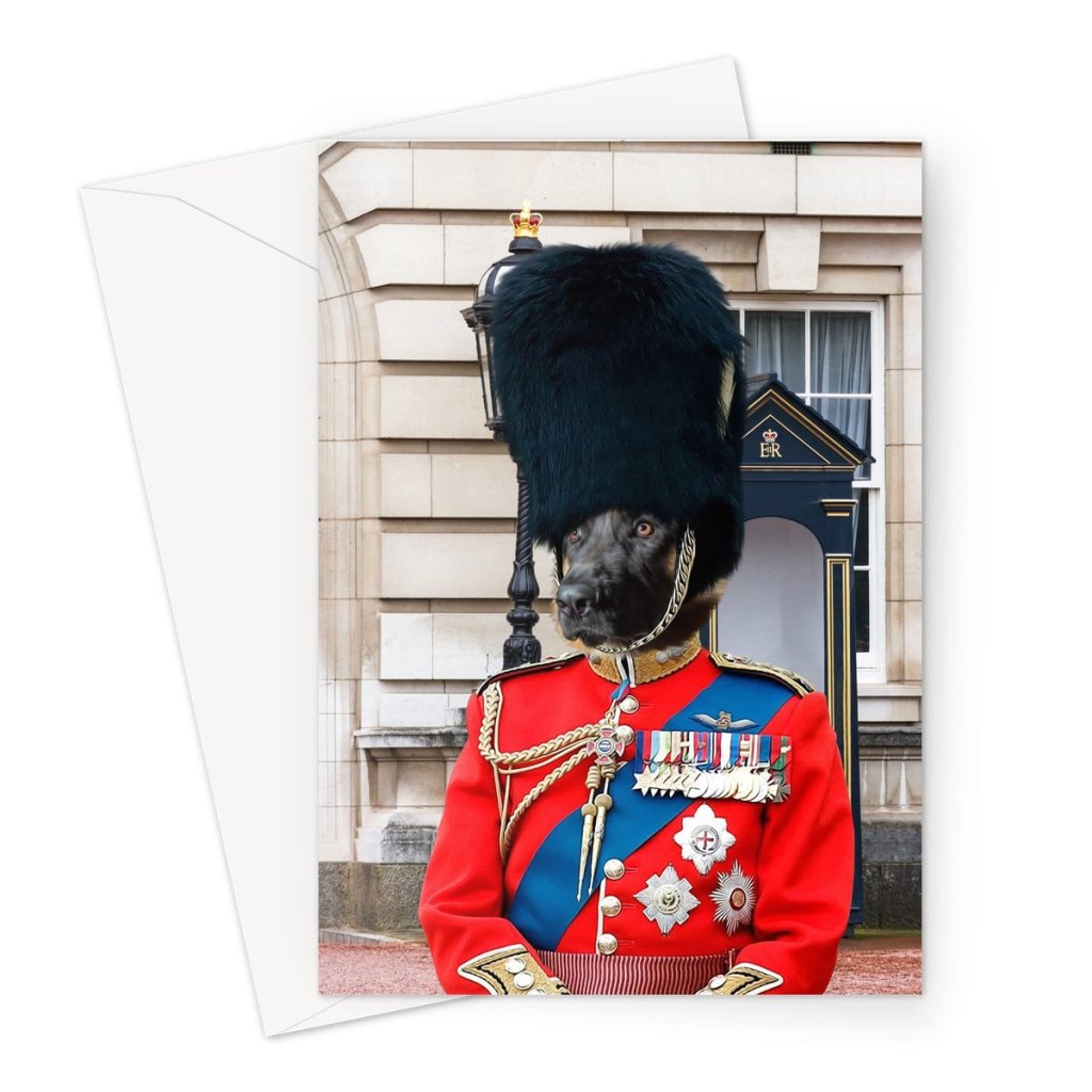 The Queens Guard: Custom Pet Greeting Card - Paw & Glory - Dog Portraits - Pet Portraits