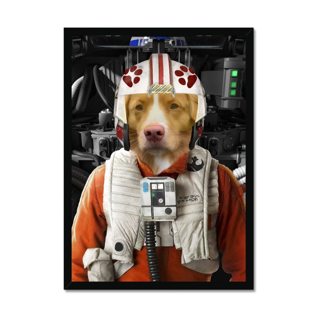 The Rebel Pilot (Star Wars Inspired): Custom Pet Portrait - Paw & Glory - Dog Portraits - Pet Portraits