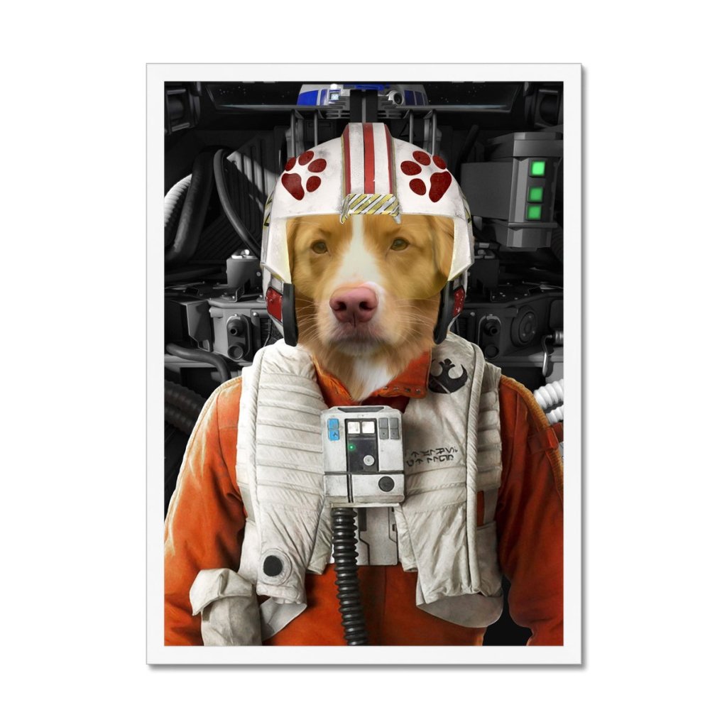 The Rebel Pilot (Star Wars Inspired): Custom Pet Portrait - Paw & Glory - Dog Portraits - Pet Portraits