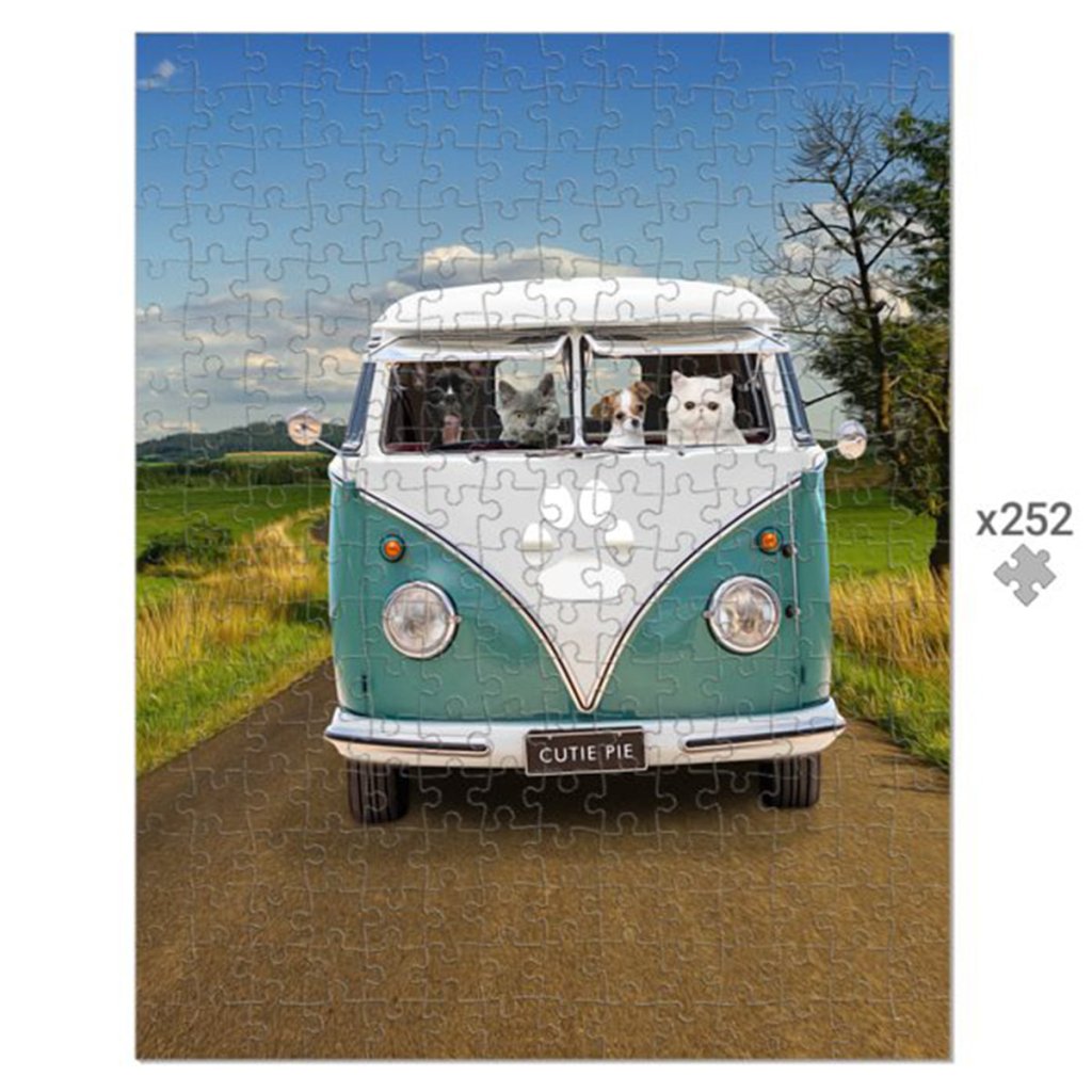 The Retro Bus: Custom Pet Puzzle - Paw & Glory - Dog Portraits - Pet Portraits