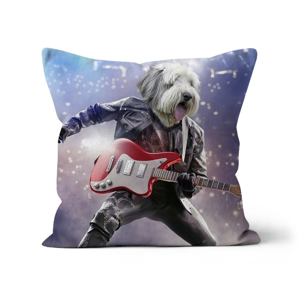 The Rock Star: Custom Pet Pillow - Paw & Glory - Dog Portraits - Pet Portraits