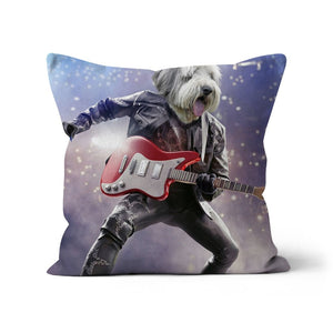 The Rock Star: Custom Pet Pillow - Paw & Glory - Dog Portraits - Pet Portraits