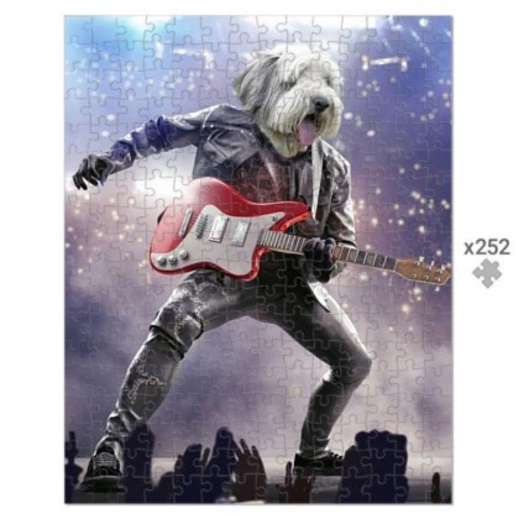 The Rock Star: Custom Pet Puzzle - Paw & Glory - Dog Portraits - Pet Portraits