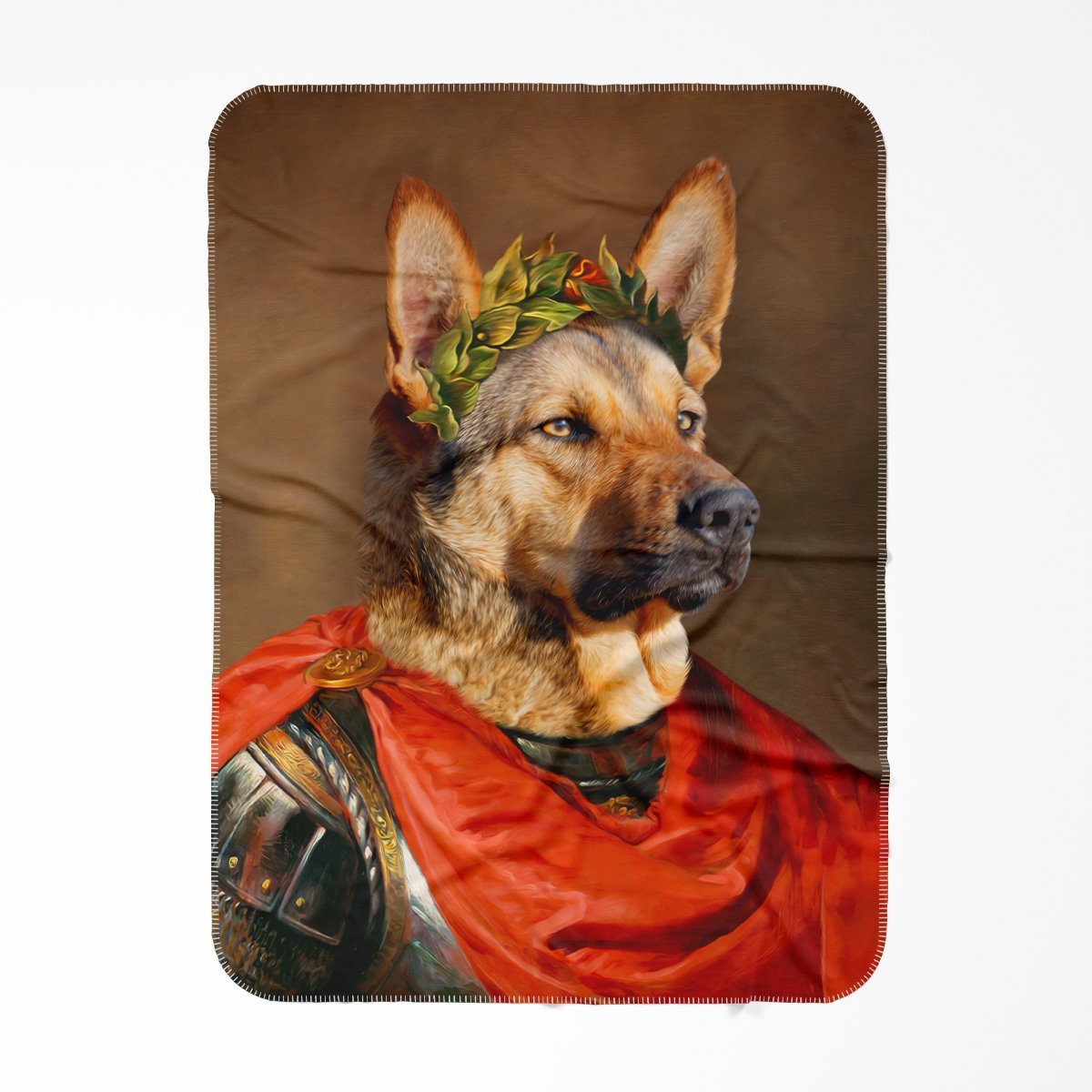 The Roman Emperor: Custom Pet Blanket - Paw & Glory - Dog Portraits - Pet Portraits