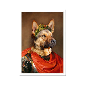 The Roman Emperor: Custom Pet Poster - Paw & Glory - Dog Portraits - Pet Portraits