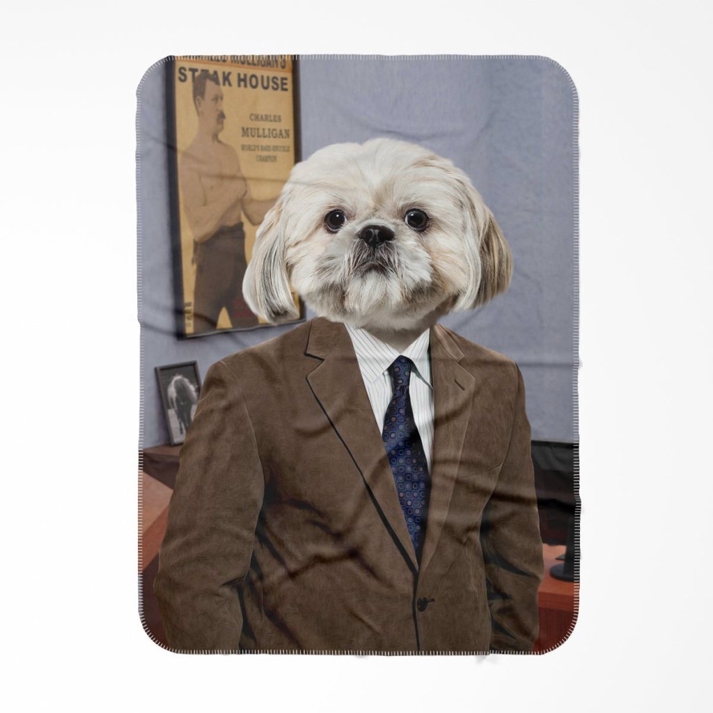 The Ron (Parks and Recreation Inspired): Custom Pet Blanket - Paw & Glory - Dog Portraits - Pet Portraits