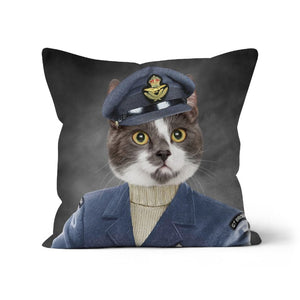 The Royal Airforce Pilot: Custom Pet Pillow - Paw & Glory - Dog Portraits - Pet Portraits