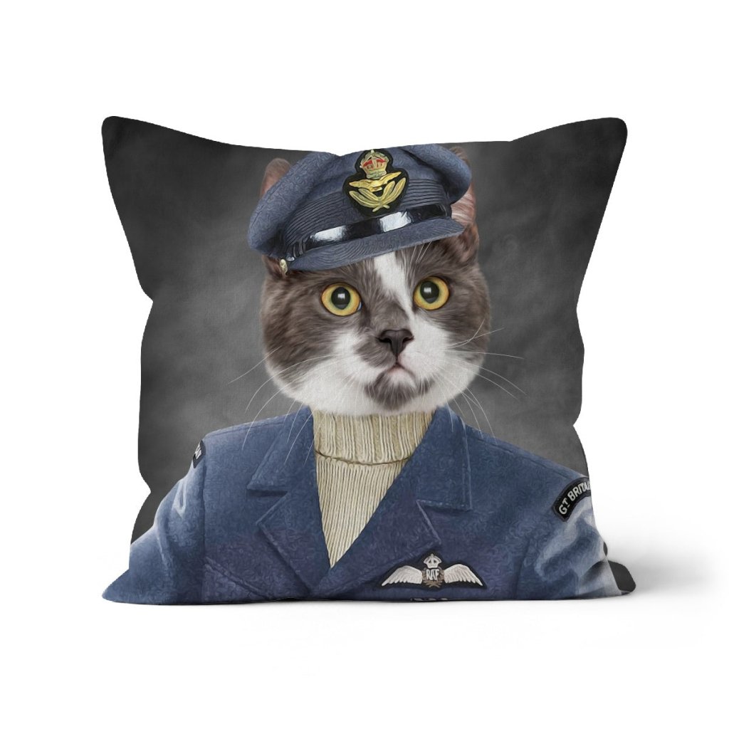 The Royal Airforce Pilot: Custom Pet Pillow - Paw & Glory - Dog Portraits - Pet Portraits