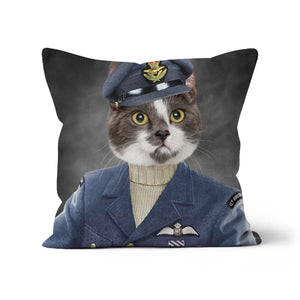 The Royal Airforce Pilot: Custom Pet Pillow - Paw & Glory - Dog Portraits - Pet Portraits