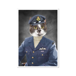 The Royal Airforce Pilot: Custom Pet Portrait - Paw & Glory - Dog Portraits - Pet Portraits