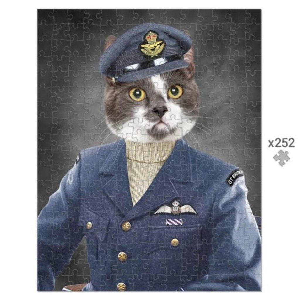 The Royal Airforce Pilot: Custom Pet Puzzle - Paw & Glory - Dog Portraits - Pet Portraits