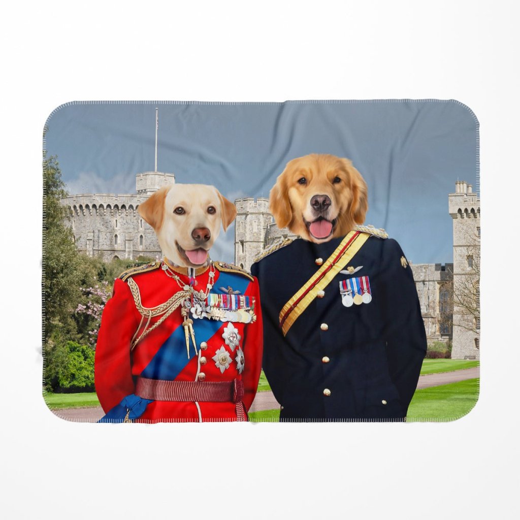 The Royal Dukes: Custom Pet Blanket - Paw & Glory - Dog Portraits - Pet Portraits