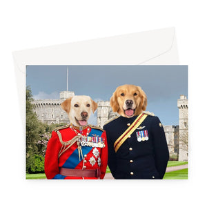 The Royal Dukes: Custom Pet Greeting Card - Paw & Glory - Dog Portraits - Pet Portraits