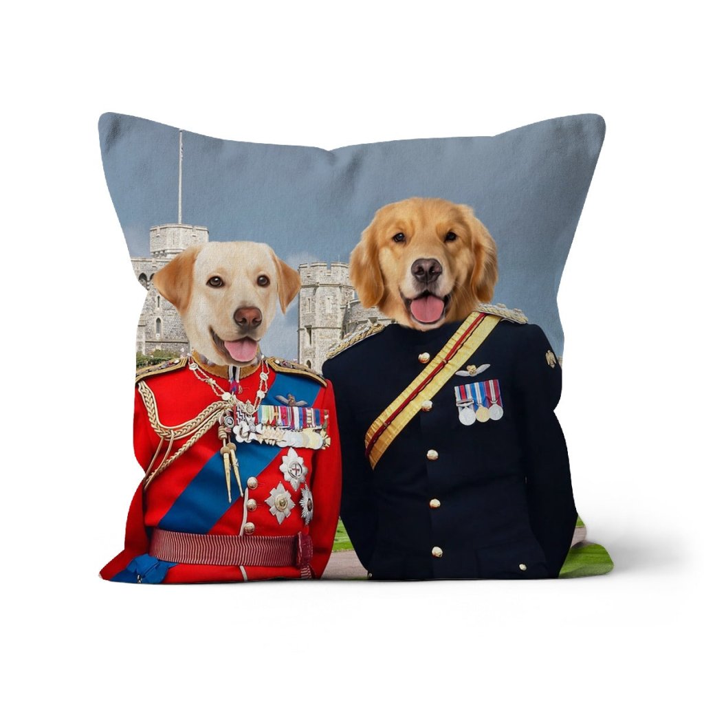 The Royal Dukes: Custom Pet Pillow - Paw & Glory - Dog Portraits - Pet Portraits