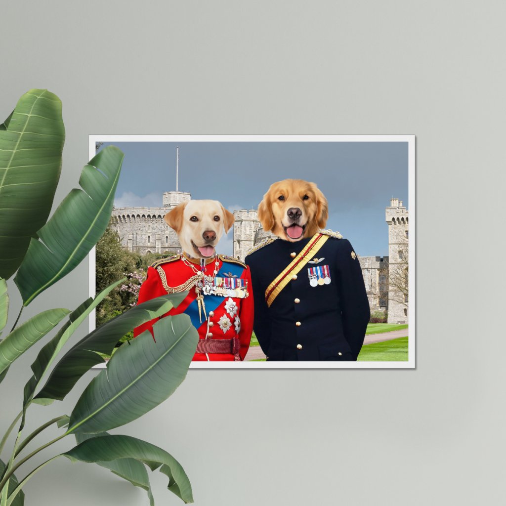 The Royal Dukes: Custom Pet Portrait - Paw & Glory - Dog Portraits - Pet Portraits