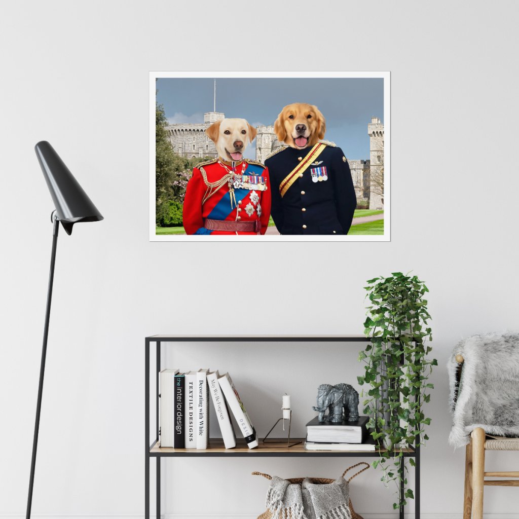 The Royal Dukes: Custom Pet Poster - Paw & Glory - Dog Portraits - Pet Portraits