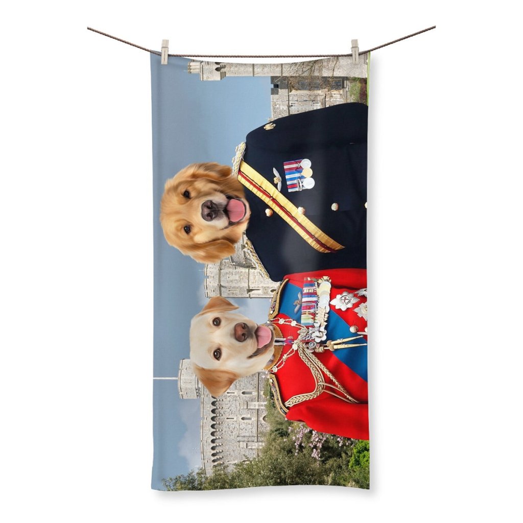 The Royal Dukes: Custom Pet Towel - Paw & Glory - Dog Portraits - Pet Portraits