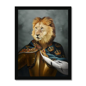 The Royal Knight: Animal Art Framed Portrait - Paw & Glory - Dog Portraits - Pet Portraits