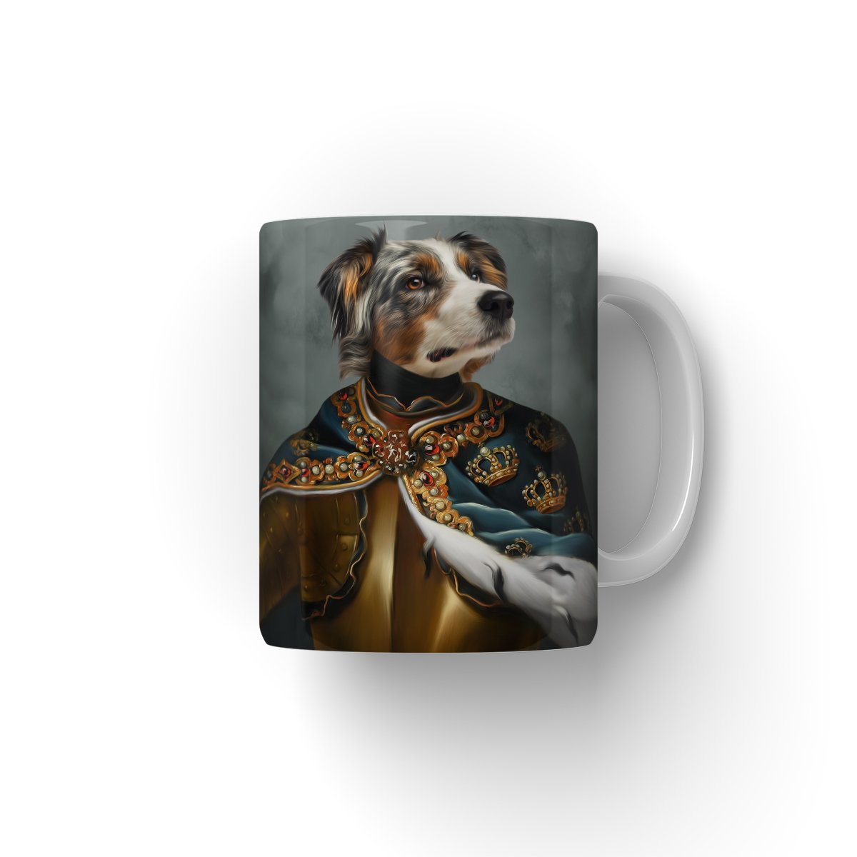 The Royal Knight: Custom Pet Coffee Mug - Paw & Glory - Dog Portraits - Pet Portraits