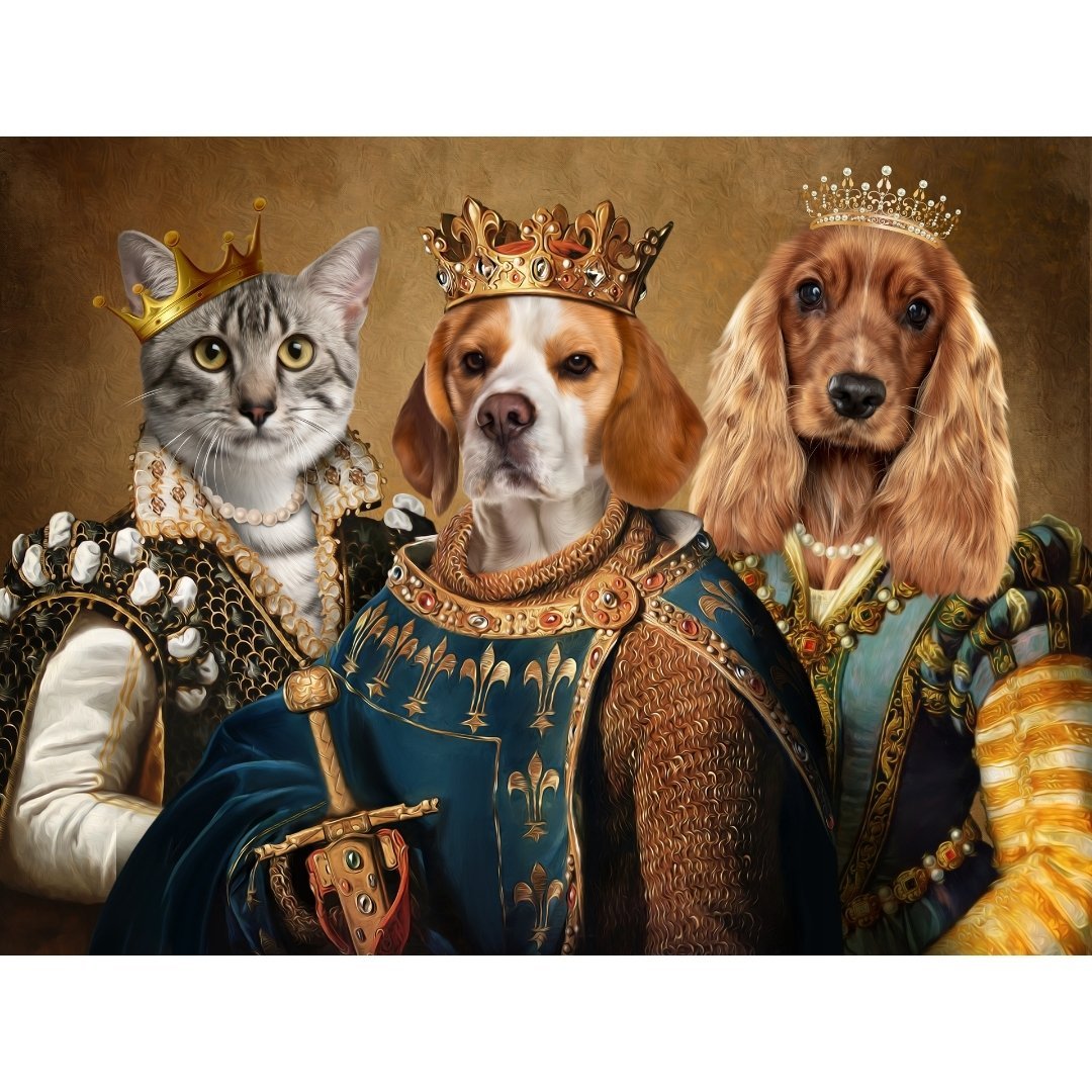 The Royals: Custom Digital Download Pet Portrait - Paw & Glory - Dog Portraits - Pet Portraits