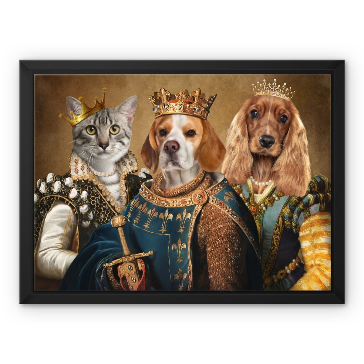 The Royals: Custom Pet Canvas - Paw & Glory - Dog Portraits - Pet Portraits