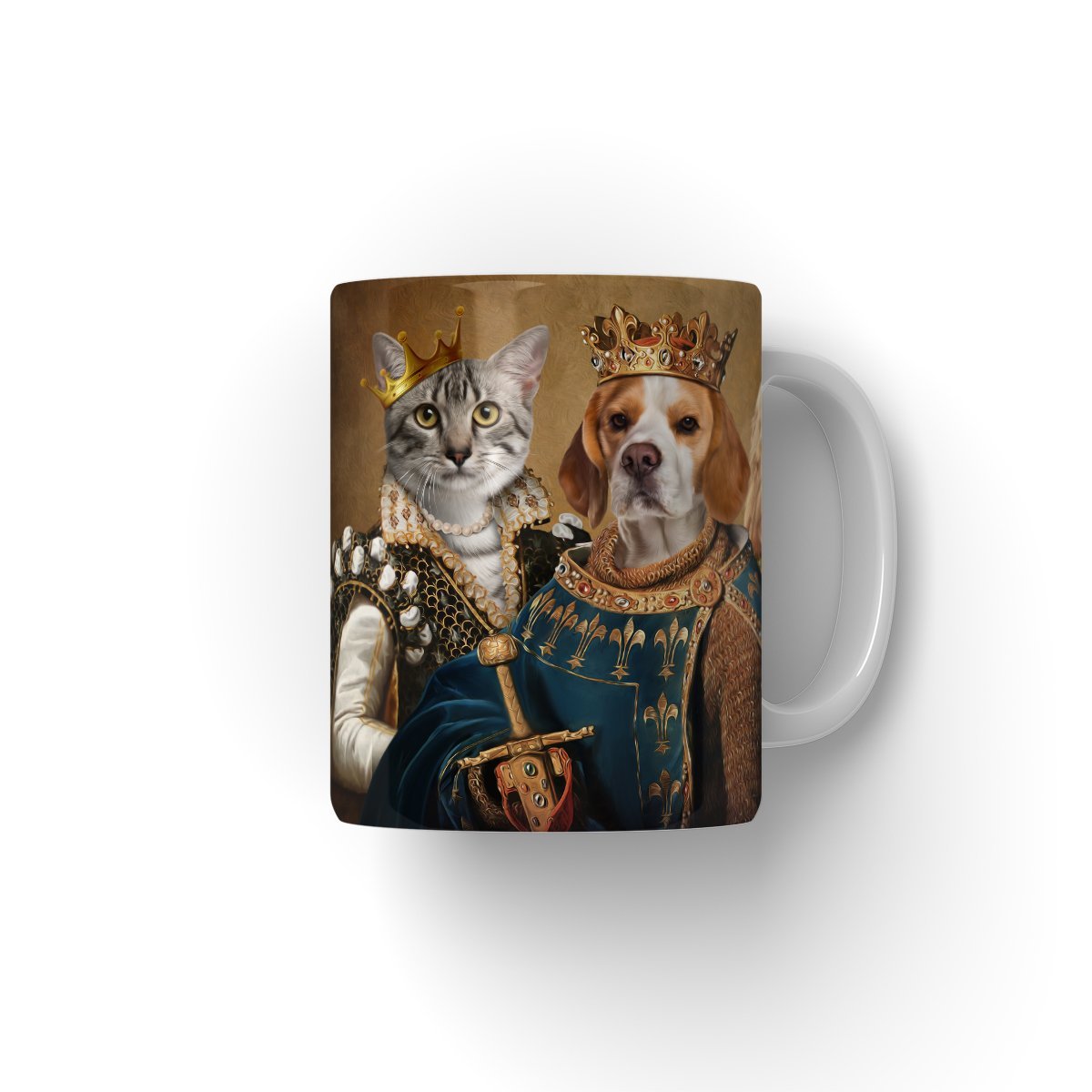 The Royals: Custom Pet Coffee Mug - Paw & Glory - Dog Portraits - Pet Portraits