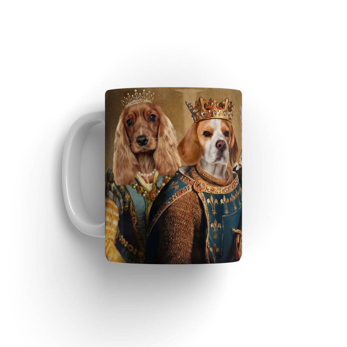 The Royals: Custom Pet Coffee Mug - Paw & Glory - Dog Portraits - Pet Portraits