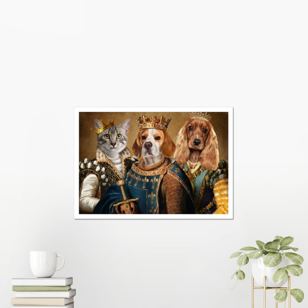 The Royals: Custom Pet Poster - Paw & Glory - Dog Portraits - Pet Portraits