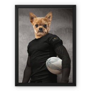 The Rugby Player: Custom Pet Canvas - Paw & Glory - Dog Portraits - Pet Portraits