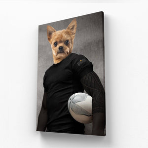 The Rugby Player: Custom Pet Canvas - Paw & Glory - Dog Portraits - Pet Portraits