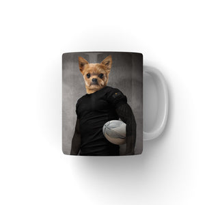 The Rugby Player: Custom Pet Coffee Mug - Paw & Glory - Dog Portraits - Pet Portraits