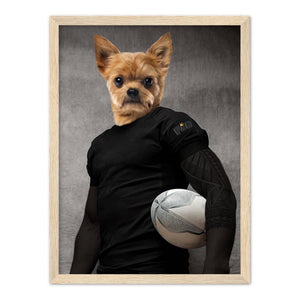 The Rugby Player: Custom Pet Portrait - Paw & Glory - Dog Portraits - Pet Portraits