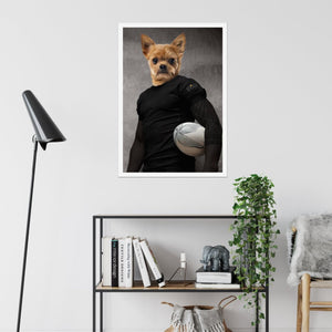 The Rugby Player: Custom Pet Poster - Paw & Glory - Dog Portraits - Pet Portraits