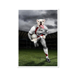 The Rugby Winger: Custom Pet Portrait - Paw & Glory - Dog Portraits - Pet Portraits