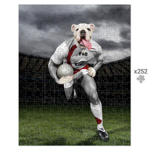 The Rugby Winger: Custom Pet Puzzle - Paw & Glory - Dog Portraits - Pet Portraits