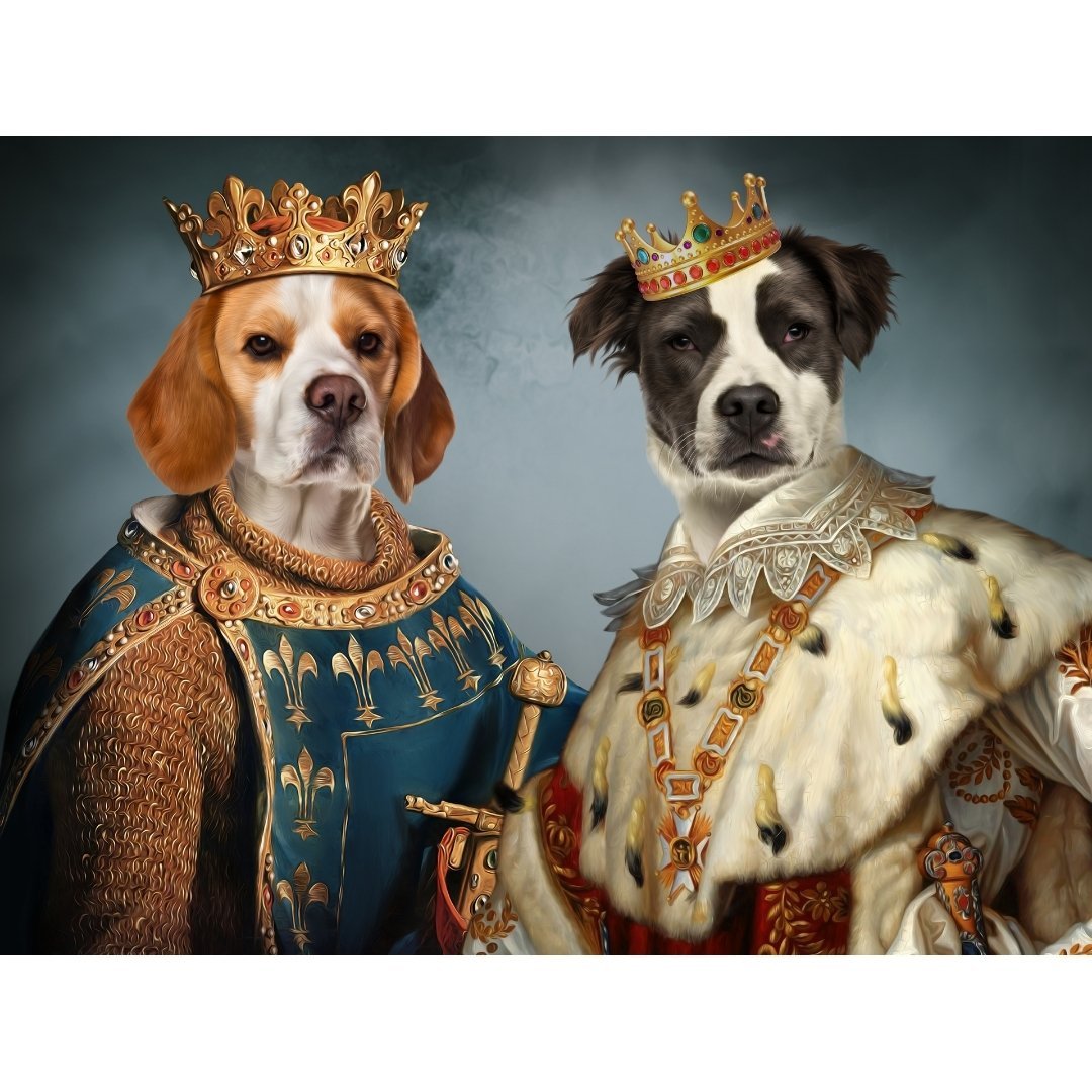 The Rulers: Custom Digital Download Pet Portrait - Paw & Glory - Dog Portraits - Pet Portraits