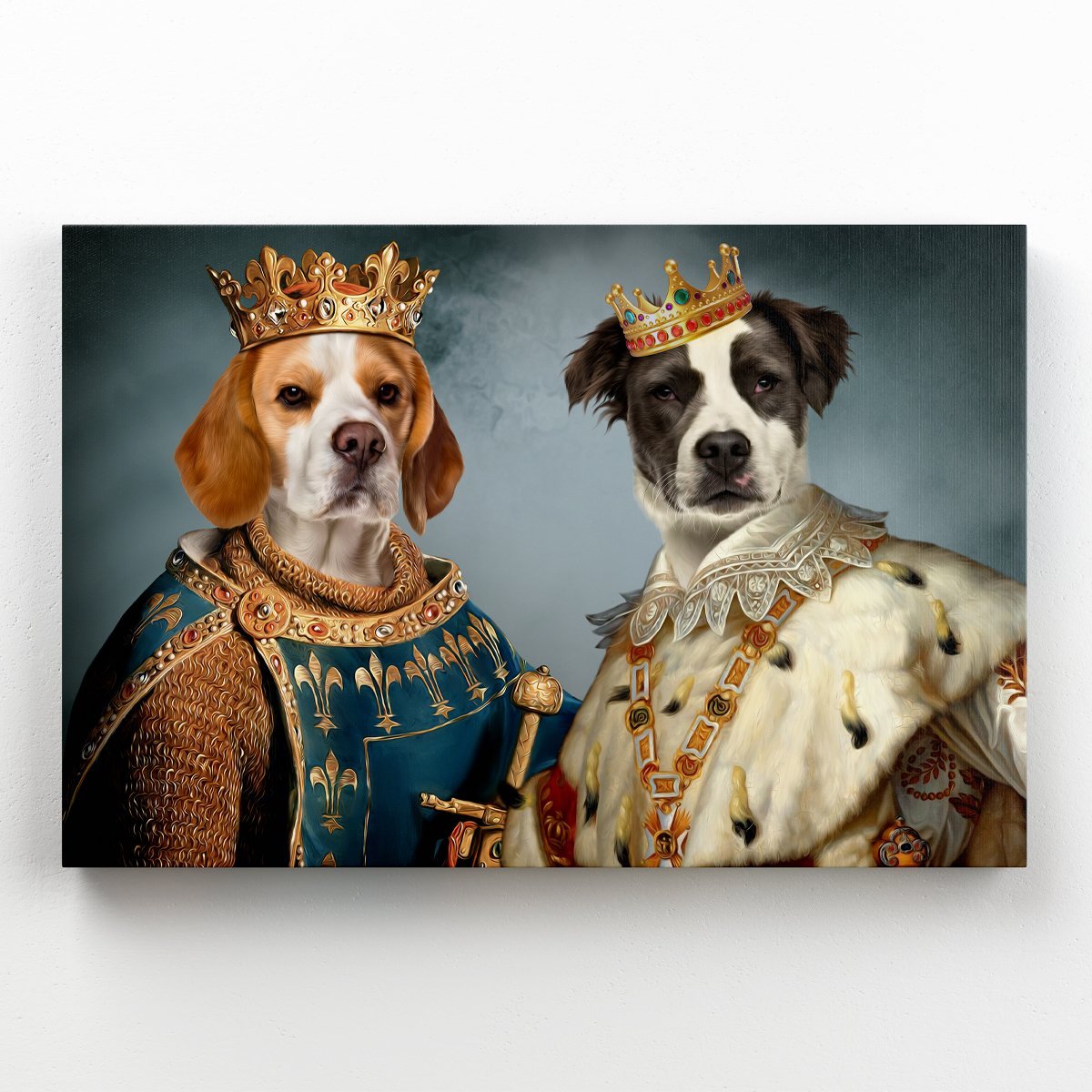 The Rulers: Custom Pet Canvas - Paw & Glory - Dog Portraits - Pet Portraits