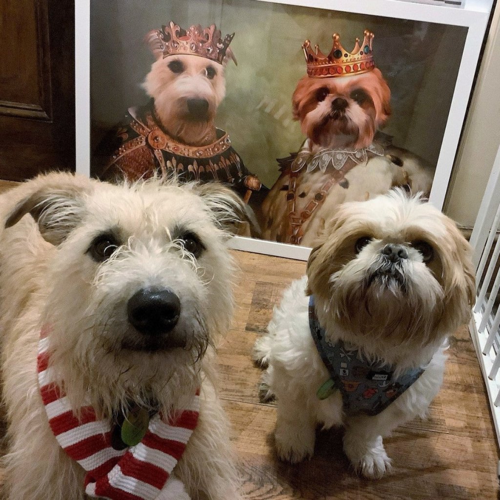 The Rulers: Custom Pet Portrait - Paw & Glory - Dog Portraits - Pet Portraits