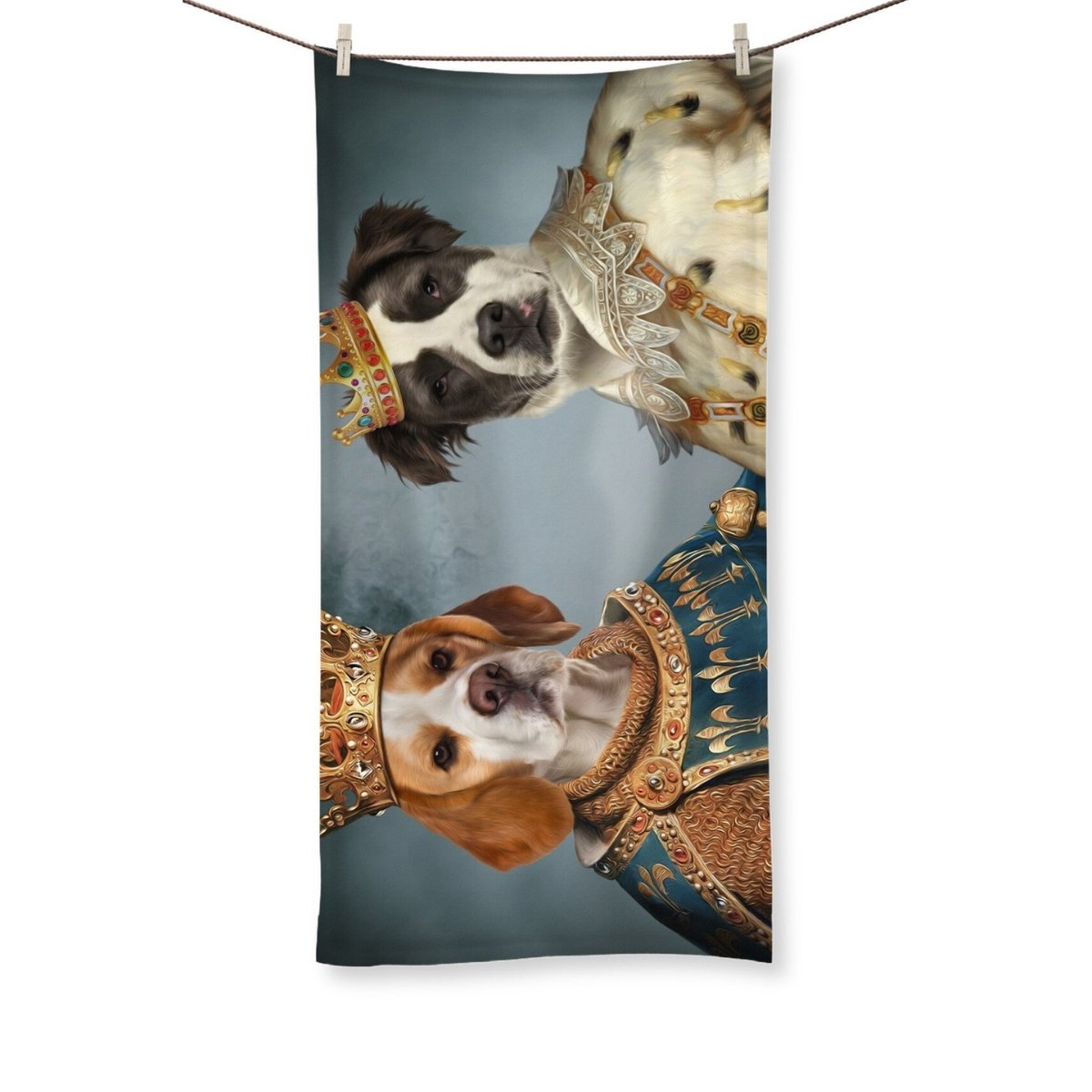 The Rulers: Custom Pet Towel - Paw & Glory - Dog Portraits - Pet Portraits