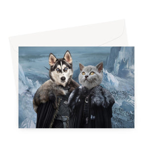 The Rulers (GOT Inspired): Custom Pet Greeting Card - Paw & Glory - Dog Portraits - Pet Portraits