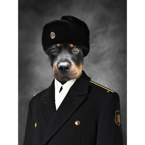 The Russian Cadet: Custom Digital Download Pet Portrait - Paw & Glory - Dog Portraits - Pet Portraits