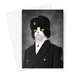 The Russian Cadet: Custom Pet Greeting Card - Paw & Glory - Dog Portraits - Pet Portraits