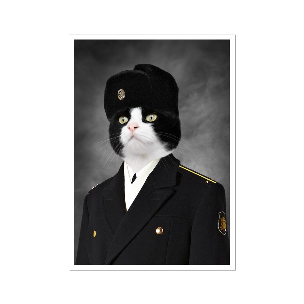 The Russian Cadet: Custom Pet Portrait - Paw & Glory - Dog Portraits - Pet Portraits