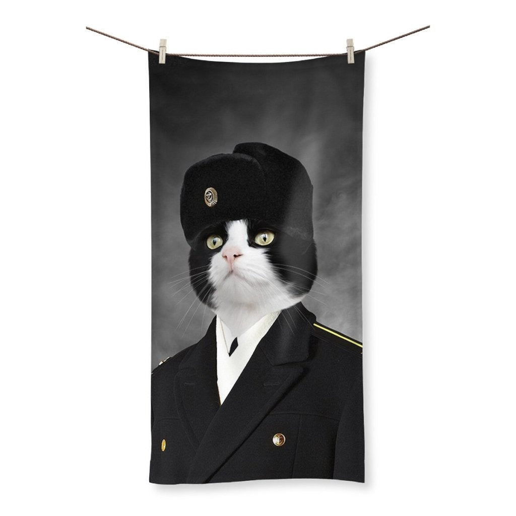 The Russian Cadet: Custom Pet Towel - Paw & Glory - Dog Portraits - Pet Portraits