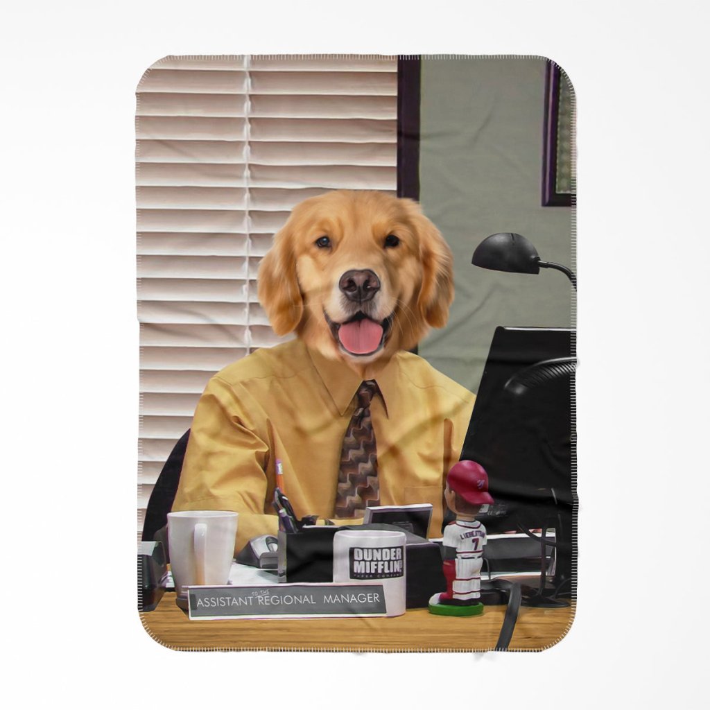 The Ryan (The Office USA Inspired): Custom Pet Blanket - Paw & Glory - Dog Portraits - Pet Portraits