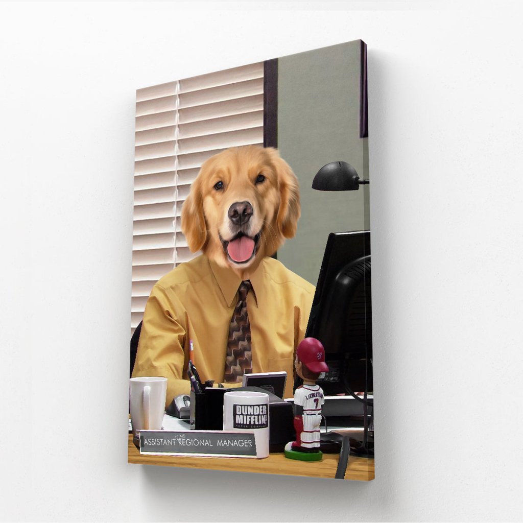 The Ryan (The Office USA Inspired): Custom Pet Canvas - Paw & Glory - Dog Portraits - Pet Portraits