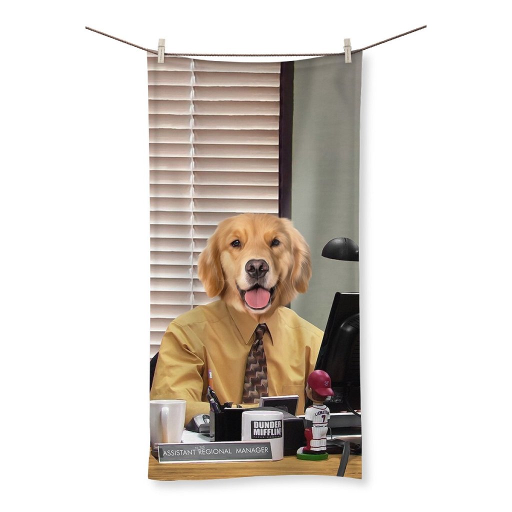 The Ryan (The Office USA Inspired): Custom Pet Towel - Paw & Glory - Dog Portraits - Pet Portraits