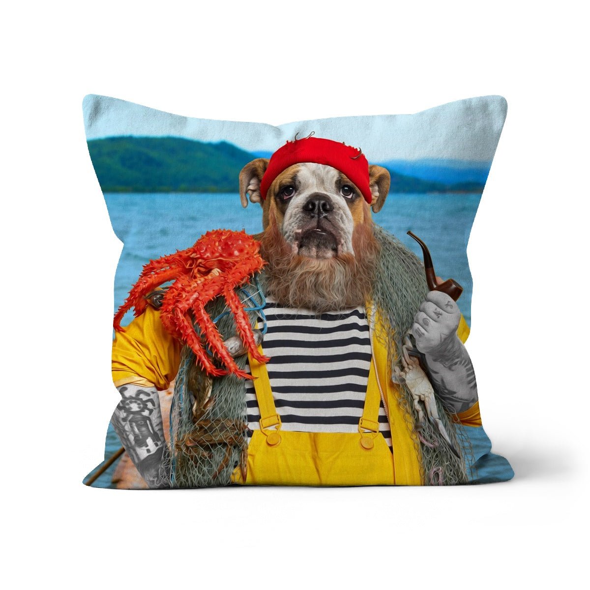 The Sailor: Custom Pet Pillow - Paw & Glory - Dog Portraits - Pet Portraits